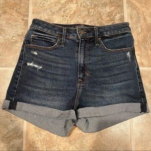 Dark Wash High Rise Abercrombie & Fitch Jean Shorts